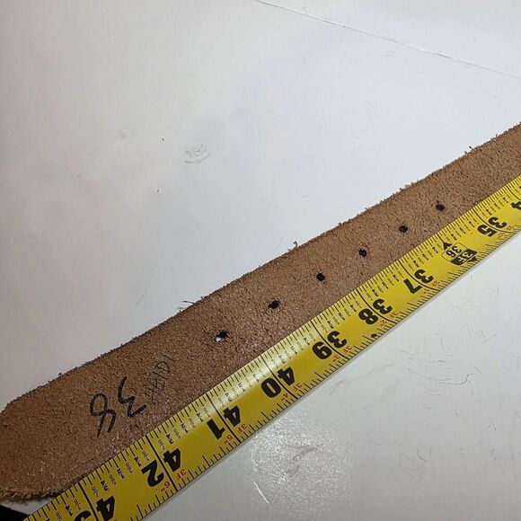 Western Cowgirl Brown Leather Belt Custom Tooled "COUNTRY GIRL HEIDI" Size 38 - Picture 9 of 10